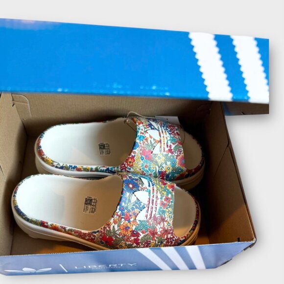 New! Adidas Originals Adifom Stan X Liberty London Slides Sz 6 - Picture 8 of 11